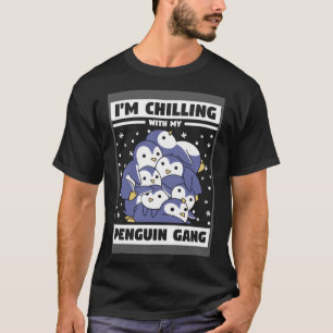 Pinguin Gang Chill Relax für Tierfans T-Shirt
