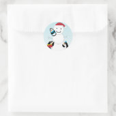 Pinguin Gebäude ein Snowman Sticker (Tasche)