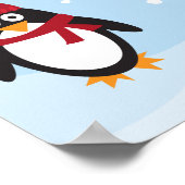 Pinguin Geburtstags-Begrüßungsschild-Plakat Poster (Ecke)