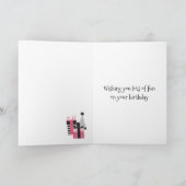 Pinguin-Geburtstagskarte für junge Mädchen Karte (Innenseite)