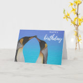 Pinguin-Geburtstagskarte Karte (Gelbe Blume)