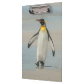 Pinguin geht am Strand Klemmbrett (Links)