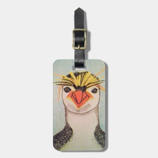 Pinguin-Gepäckmarke Gepäckanhänger (Vorderseite vertikal)