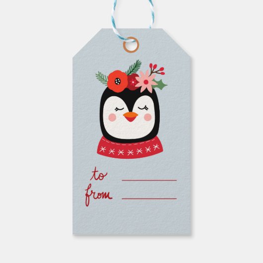 Pinguin Geschenkanhänger (Rückseite)