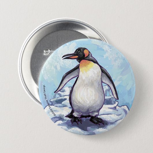 Pinguin-Geschenke und -Accessoires Button (Vorne & Hinten)