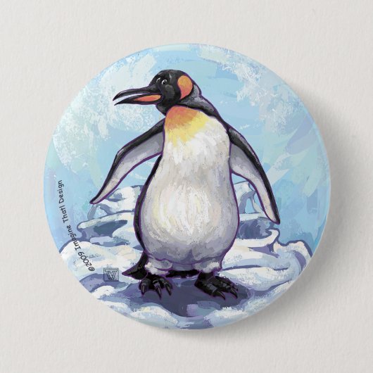 Pinguin-Geschenke und -Accessoires Button (Vorderseite)