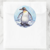 Pinguin-Geschenke und -Accessoires Runder Aufkleber (Tasche)
