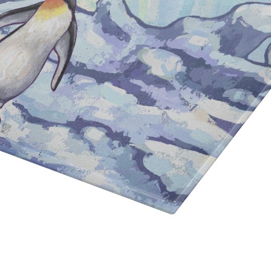 Pinguin-Geschenke und -Accessoires Schneidebrett (Ecke)