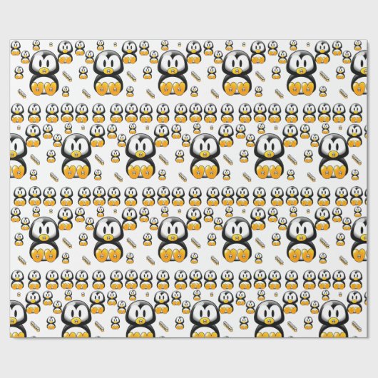Pinguin Geschenkpapier (Flach)