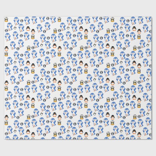 Pinguin Geschenkpapier (Flach)