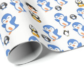 Pinguin Geschenkpapier (Rolleneckpunkt)