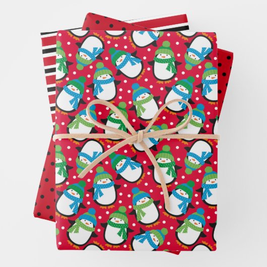 Pinguin Geschenkpapier Set (Beispiel)