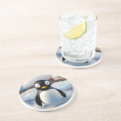 Pinguin Getränkeuntersetzer (Seite)