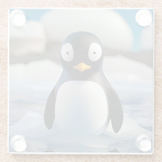 Pinguin Glasuntersetzer (Rückseite)