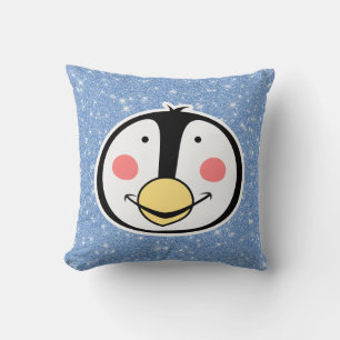 Pinguin-Glitzer Kissen
