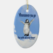 Pinguin Glück Inspiration Zitat Ornament (Rechts)