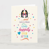 Pinguin glücklich je nach Hochzeit Glückwunsch Karte (Vorderseite)