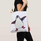 Pinguin glücklich spielerischer Spaß beim Springen Tasche (Von Nahem)