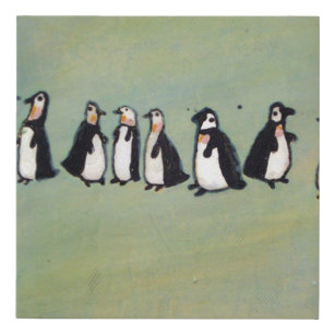 Pinguin-glückliche Kunst Künstlicher Leinwanddruck