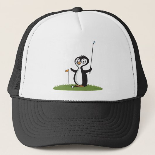 Pinguin-Golf Truckerkappe (Vorderseite)
