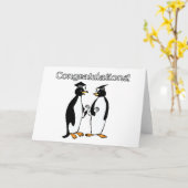 Pinguin Graduates Karte (Gelbe Blume)