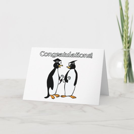 Pinguin Graduates Karte (Vorderseite)