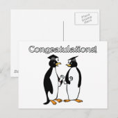Pinguin Graduates Postkarte (Vorne/Hinten)