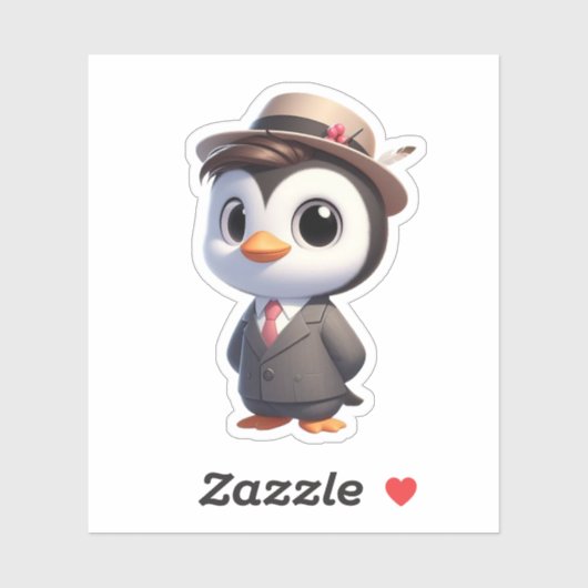 Pinguin, Großbospenguin Aufkleber (Blatt)