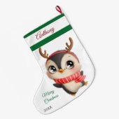 Pinguin Grosser Weihnachtsmann-Strumpf Großer Weihnachtsstrumpf (Rückseite (Hängend))