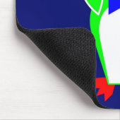 Pinguin - grün mousepad (Ecke)