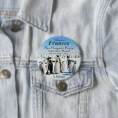 Pinguin-Gruppe der Unendlichkeits-Antarktis im Button (Beispiel)