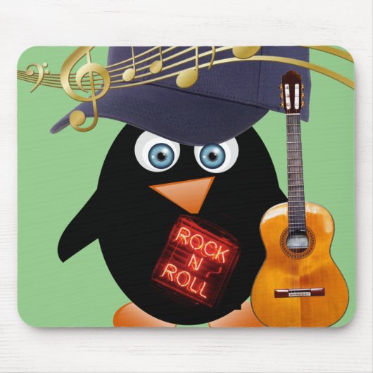 Pinguin Guitar Mouse Pad! Mousepad (Vorne)