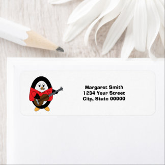 Pinguin Guitar Musician Personalisierung der Rücks