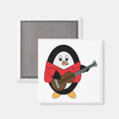 Pinguin Guitar Player Magnet (Vorderseite/Rückseite)