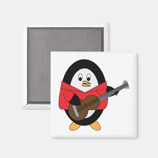 Pinguin Guitar Player Magnet (Vorderseite/Rückseite)