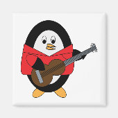 Pinguin Guitar Player Magnet (Vorne)