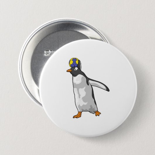 Pinguin Handball Handball Handball Button (Vorne & Hinten)