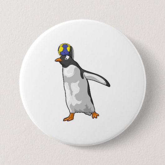 Pinguin Handball Handball Handball Button (Vorderseite)