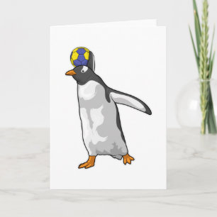 Pinguin Handballspieler Handball Karte