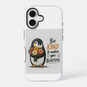 Pinguin-Handyhülle 'Sei nett' Süßer Pinguin mit iPhone 16 Hülle