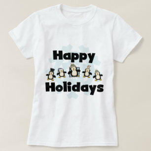 Pinguin Happy Holidays - Geschenke T-Shirt