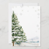 Pinguin He or She Evergreen Winter Gender Reveal Einladung (Rückseite)