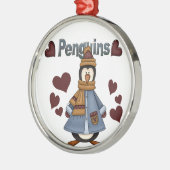 Pinguin Heart Keepake Ornament Aus Metall (Links)