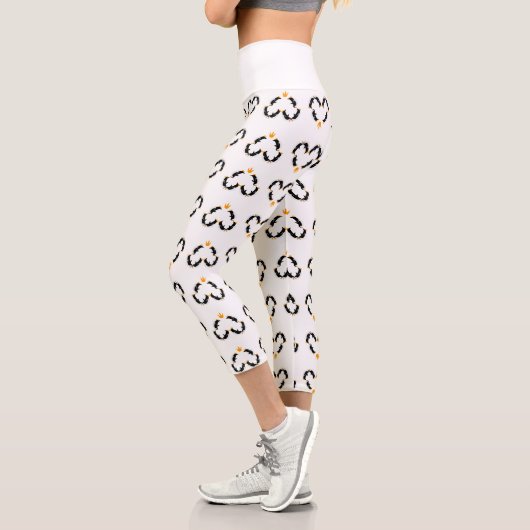 Pinguin Heart Liebe Capri Leggings (Links)