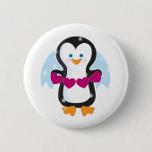 Pinguin-Herz Button (Vorderseite)