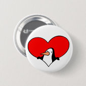 Pinguin-Herzknopf Button (Vorne & Hinten)