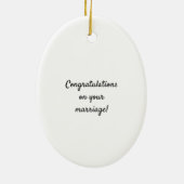 Pinguin Hochzeitsgeschenk Keramik Baum Dekoration (Hinten)