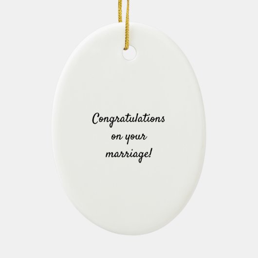 Pinguin Hochzeitsgeschenk Keramik Baum Dekoration (Hinten)