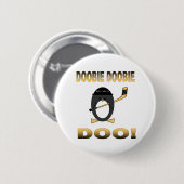 Pinguin-Hockey-Knopf Button (Vorne & Hinten)