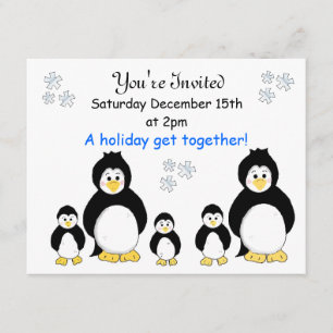 Pinguin Holiday Party Einladung